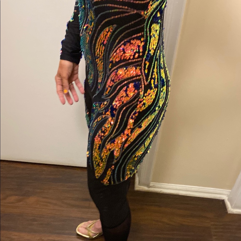 Intergalactic One Shoulder Sequin Jumpsuit - Picture 6 of 11